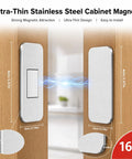 8 Pack Cabinet Magnets For Closure And Magnetic Door Catch, ultra thin 2mm stainless steel adhesive latch between cabinet doors