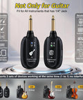 2.4GHz Wireless Guitar Transmitter And Receiver System For Electric Guitar And Bass, Ultra Low Latency Under 4ms