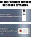 Multiple control options for Heavy Duty Motorized Chandelier Hoist Lift System With Remote Control for Villas And High Ceilings.