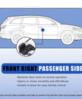 Front Right Door Lock Actuator Passenger Side Door Latch Assembly Replaces 81320 2S000 Fits 2010 To 2017 Hyundai Tucson diagram and assembly view.