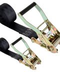 Two Pack 2 Inch Endless Ratchet Straps, 20 Feet Long, Heavy Duty Tie Down Straps with 8000 Lbs Break Strength, close-up view
