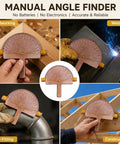 Professional Grade Battery Free Wood Angle Finder With Engraved Degree Scale And String Alignment Setup for precise angle measurement in woodworking and welding.