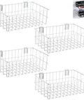 Four Piece Metal Slatwall Baskets And Bins Set For PVC Slatwall Garage Panels, Hanging Storage Bins For Wall Mounted Accessories