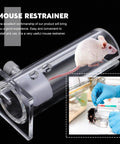 Top Shelf Transparent Acrylic Mouse Restrainer And Solid Lab Animal Holding Tube For 35 To 45 Gram Mice, featuring clear design for visible use.