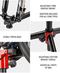 Heavy Duty Bike Repair Stand For Home Workshop Holds Up To 55 Lbs Perfect E Bike Mechanic Stand with adjustable fork mount and tripod base