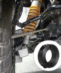 1.125 Inch Bore Shaft Collar Double Split Carbon Steel Clamping Collar With Set Screw Black 4 Pack installed on machinery