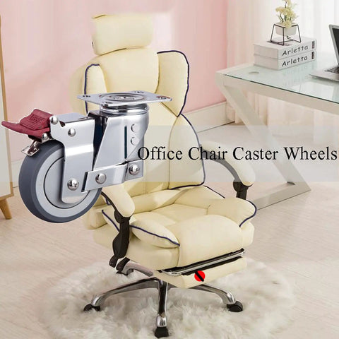 Heavy Duty Bulletproof Polyurethane Office Chair Wheels For Carpet Replacement Casters on a modern office chair.