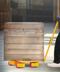 Heavy Duty Machine Skate With 8800 Lbs Capacity, 360 Degree Rotation Cap, PU Swivel Rollers moving wooden crate