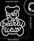 Bear Shaped Neon LED Sign For Wall Decor Lights Up Your Party Vibe With Warm White Glow Reusable Neon Sign For Summer Graduation Baby Shower Fathers Day And Birthday Celebrations, USB powered, 14x12 in