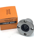 Lmf20uu Linear Bearing Round Flange Bushing 20mm Id 32mm Od 42mm Long with metal body and flanged design for CNC and 3D printer use.