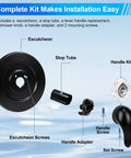 Upgrade Your Bathroom With This Sleek Matte Black Shower Handle Trim Kit Compatible With Moen T470 Chateau Tub And Shower Valve For A Total Makeover. Complete kit parts shown