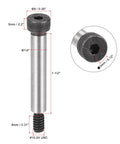 Top Shelf Alloy Steel Hexagon Socket Head Shoulder Bolts With Ten Twenty Four Threads And One And A Half Inch Shoulder Length Quarter Inch Diameter, side view with measurements.