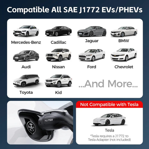 Compatible with ready to charge any J1772 EV with this top shelf portable level 2 charger for various car models.