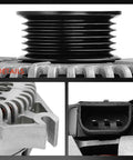 Close-up details of Heavy-Duty Alternator For Ford Crown Victoria 1999-2000 Mercury Grand Marquis 1999-2002 Lincoln Town Car 1999-2000 V8 4.6L 130A 12V CW 6-Groove Pulley Replacement XW7U10300AA Ready To Install With High Output And Reliable Charging For Daily Driving
