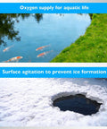 Go-To Outdoor Pond Aerator Kit For Ponds Up To 3500 Gallons With Air Pump, Oxygenation Bubbler for koi pond and ice prevention