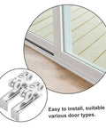 Heavy Duty Sliding Cabinet Door Track With Sturdy Steel And Nylon Wheels Quiet Glide For Cabinets shown installed on door