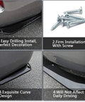 Heavy Duty Abs Rear Spoiler For Tesla Model 3 Y S X Cybertruck showing installation steps and screws for secure fitting.
