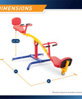 Spinning Teeter Totter Playground Set For Kids 360 Degree Rotation Teeter Totter With Impact Absorbing Seats 99 Inch dimensions