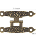 Antique Copper 65x34mm H Type Iron Hinges Pack Of 10 For Jewelry Boxes And Retro Wood Cabinets Replacement Hardware