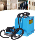 Heavy Duty Commercial Steam Iron And Pro Grade Fabric Steamer With 1600 Watt Boiler For Curtain Shops, blue iron with cord.