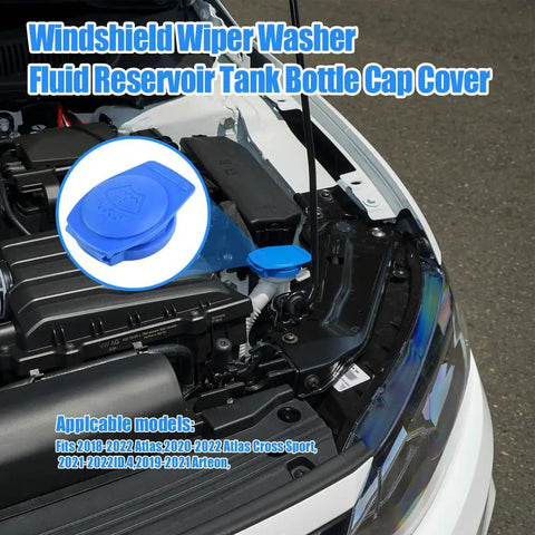 2 Pack Windshield Washer Fluid Cap Replacement For Porsche Cayenne 2003 Through 2018 Durable Plastic Reservoir Cap Easy Install