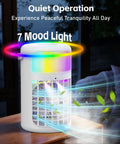 Game Changer 4 In 1 Portable Air Conditioner Humidifier Fan With Remote showing 7-color night light effect