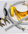 Houdereco Heavy Duty Multi Purpose Tubing Bender Set Includes Seven Versatile Spring Bending Tools For Thin Walled Pipes Plumbing And Electrical Work Durable No Deformation Exhaust And Brake Line Kit with tools and wiring.