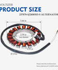 Rock Solid Heavy Duty Stator Kit For Kohler CH CV Engines 15 To 27 Horsepower 15 To 20 Amp Silicon Steel Charging Coil dimensions