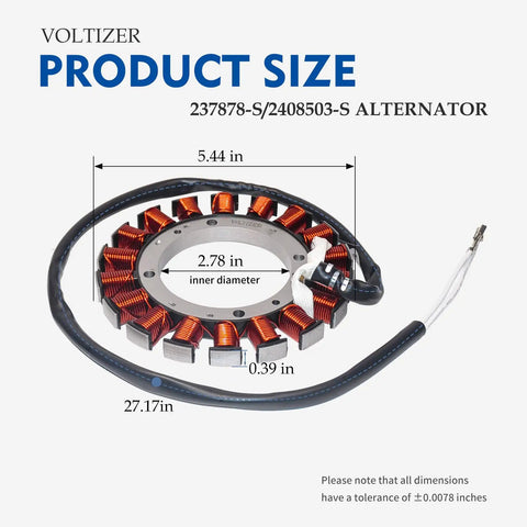 Rock Solid Heavy Duty Stator Kit For Kohler CH CV Engines 15 To 27 Horsepower 15 To 20 Amp Silicon Steel Charging Coil dimensions