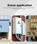 Outdoor electrical enclosures with cables, showcasing scene applications for NPT Three Quarter Inch Nickel Plated Brass Waterproof Cable Glands.