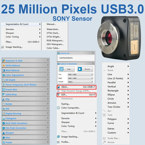 Bright Field And Dark Field Electron Metallographic Microscope With 25MP USB 3 Imaging Camera And Free Pro Grade Image Software For Precise Metallography Analysis USB3.0 Sony sensor and software screen