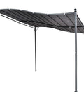 10x10 Steel Outdoor Pergola Gazebo With Weather Resistant Canopy, UV Shield Fabric And Drainage Holes, Sturdy Backyard Patio Deck Garden Shade