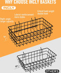 Four Pack Pegboard Baskets Set With Four Sizes S M L XL Black Metal Wire Bins For Pegboard Storage And Garage Organization