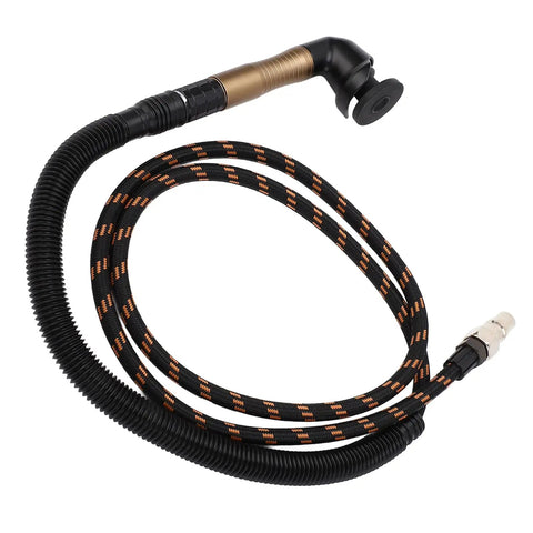 Rock Solid Compact Pencil Air Die Grinder Kit With Pro Grade High Speed Turbo Motor hose attachment for precision tasks.