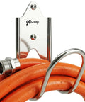 Sturdy Stainless Steel Hose Holder Wall Mount For Garden Hoses, Extension Cords And Air Compressor Hoses, Rustproof, Heavy Duty