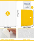 RV Roof Patch Kit With 8 White 4x6 Inch Patches 8 Alcohol Wipes And A Yellow Scraper For Stopping Camper Roof Leaks Weatherproof Waterproof Sealant Tapes For Campers Trailers And Boats image showing tools and dimensions