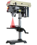 10 Inch Drill Press With 6.2 Amp Induction Motor Three Quarter Horsepower Benchtop Drill Press Five Speed LED Work Light