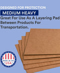 Heavy Duty Corrugated Moving And Packing Sheets 50 Pack 20 By 12 Inches Kraft Brown Cardboard for layering protection