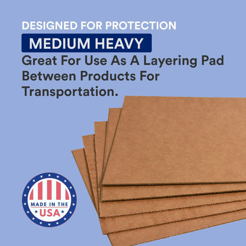Heavy Duty Corrugated Moving And Packing Sheets 50 Pack 20 By 12 Inches Kraft Brown Cardboard for layering protection