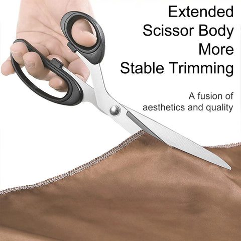 All Purpose 10 Inch Fabric Scissors Heavy Duty Stainless Steel Pro Shears For Cutting Clothes And Leather Perfect For Tailors Home And Office Use With Sharp Precision And Beefy Build, used trimming fabric