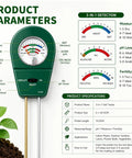 3 In 1 Soil Tester Moisture Fertility And PH Meter For Home Garden Lawn Farm Potted Plants Indoor Outdoor Use No Battery Needed 6 x 24.5 cm