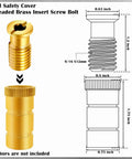 10 Piece Beefy Brass Pool Cover Anchors Screws Kit For Concrete Pools Heavy Duty Safety Cover Replacement Weather Resistant