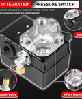Two Stage Pressure Switch 135 175 PSI For Three Phase Air Compressor With Unloader And On And Off Control