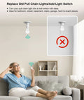 Plug And Play Remote Light Switch For E26 E27 Lamps, No Wiring Needed, 200 Foot Range Wireless Control shown in use