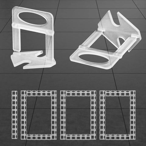 1/8 Inch Tile Leveling Clips Kit 1000pcs Leveler Spacers for DIYers and Pros Tile Installers Easy To Disassemble White Clips