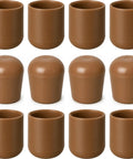 Top Shelf Folding Chair Leg Caps 7/8 Inch Beige Foot Guards 12 Pack Hella Tough Replacement Tips For Scratch Free Floors And A Dead On Match For Standard Metal And Padded Chairs Today, beige plastic caps.