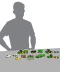 John Deere Farm Toy Set 1 64 Scale Tractors And Trucks Playset with Fencing, Horse Figure, and 26 Piece Collection for Kids