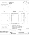 Blueprint of Tough Rugged Steel NEMA 1 Junction Box 10 In L X 8 In W X 4 In D 16 Gauge Welded Sheet Metal Enclosure Indoor Gray Electrical Box
