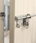 Heavy Duty Stainless Steel Gate Latch And Bolt For Wood Garden Fence, with slide bar and secure locking mechanism.