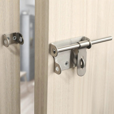 Heavy Duty Stainless Steel Gate Latch And Bolt For Wood Garden Fence, with slide bar and secure locking mechanism.